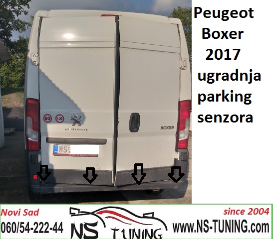 peugeot boxer kombi 2015 2016 2017 2018 ugradnja parking senzora nazad novi sad ns tuning